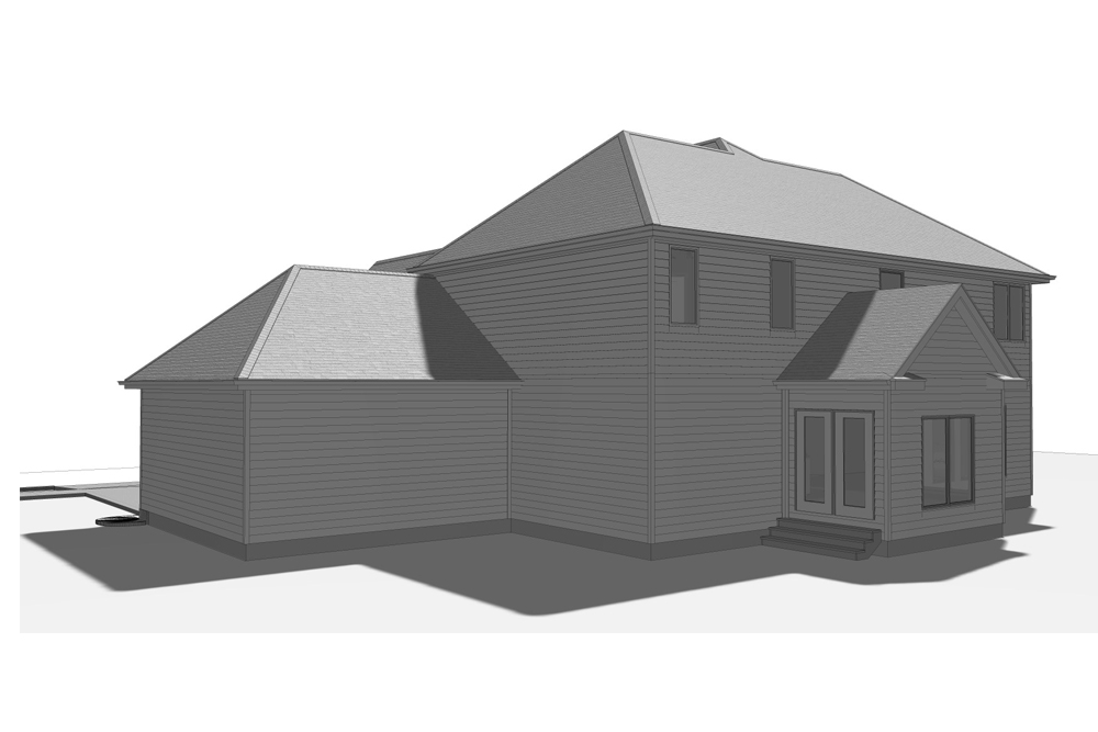 Rear View of this 4-Bedroom, 2332 Sq Ft Plan - 100-1222