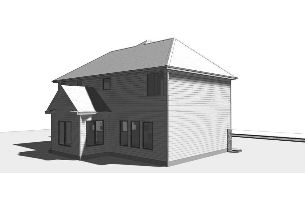 Rear View of this 4-Bedroom, 2332 Sq Ft Plan - 100-1222