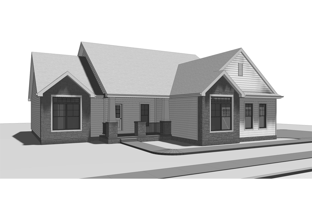 Front View of this 3-Bedroom, 2070 Sq Ft Plan - 100-1223