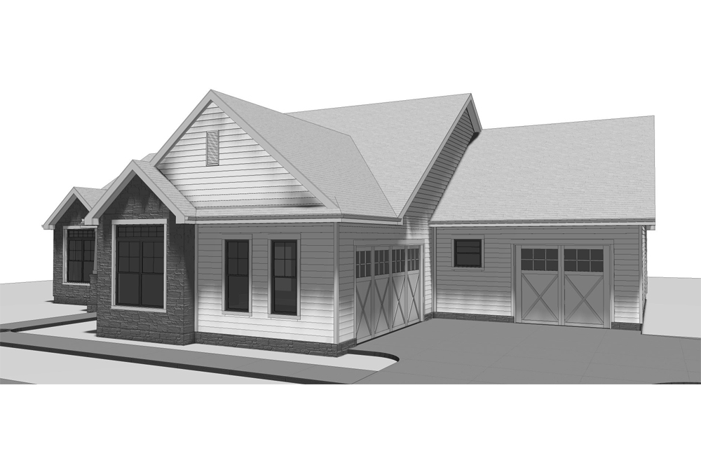 Front View of this 3-Bedroom, 2070 Sq Ft Plan - 100-1223