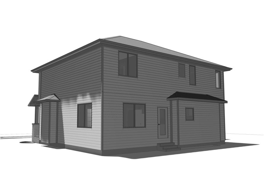 Rear View of this 4-Bedroom, 2251 Sq Ft Plan - 100-1230