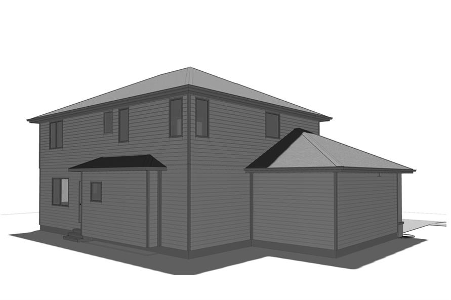 Rear View of this 4-Bedroom, 2251 Sq Ft Plan - 100-1230
