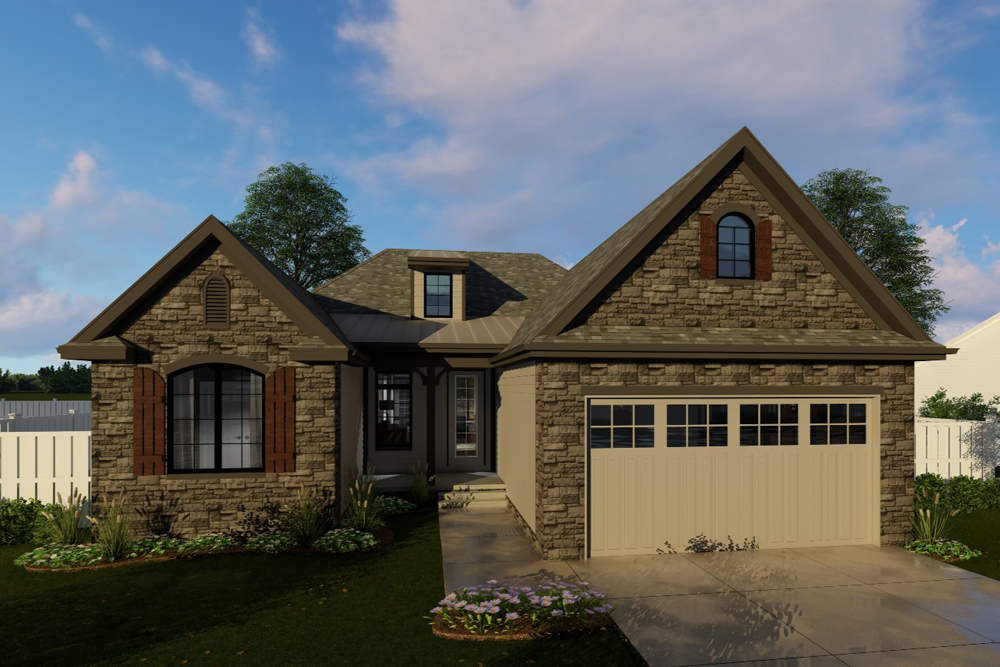 Front View of this 3-Bedroom, 2196 Sq Ft Plan - 100-1232