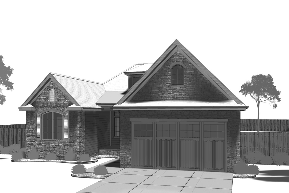 Front View of this 3-Bedroom, 2196 Sq Ft Plan - 100-1232