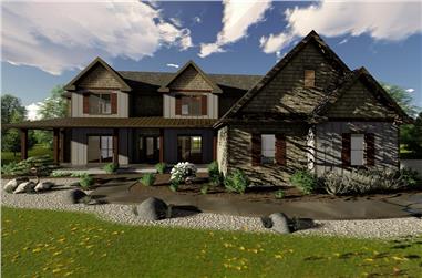 5-Bedroom, 4332 Sq Ft Farmhouse House Plan - 100-1238 - Front Exterior