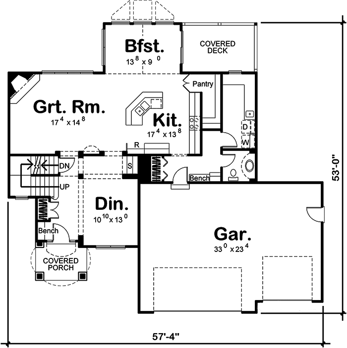Floor Plan First Story of Mediterranean Plan #100-1242