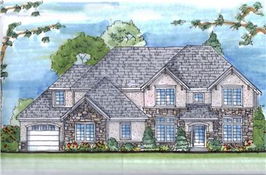 5-Bedroom, 3484 Sq Ft Traditional House Plan - 100-1244 - Front Exterior