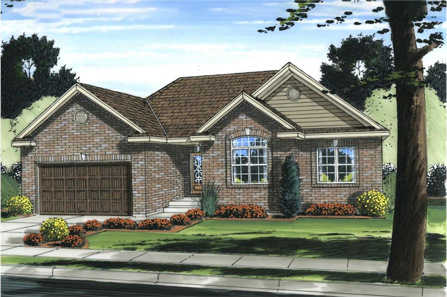 Traditional Home Plan - 3 Bedrms, 2 Baths - 1550 Sq Ft - #100-1255