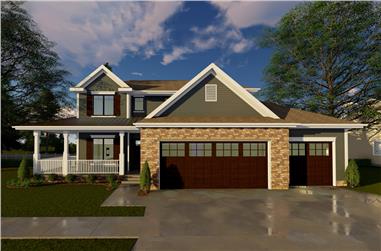 4-Bedroom, 2263 Sq Ft Traditional House Plan - 100-1272 - Front Exterior