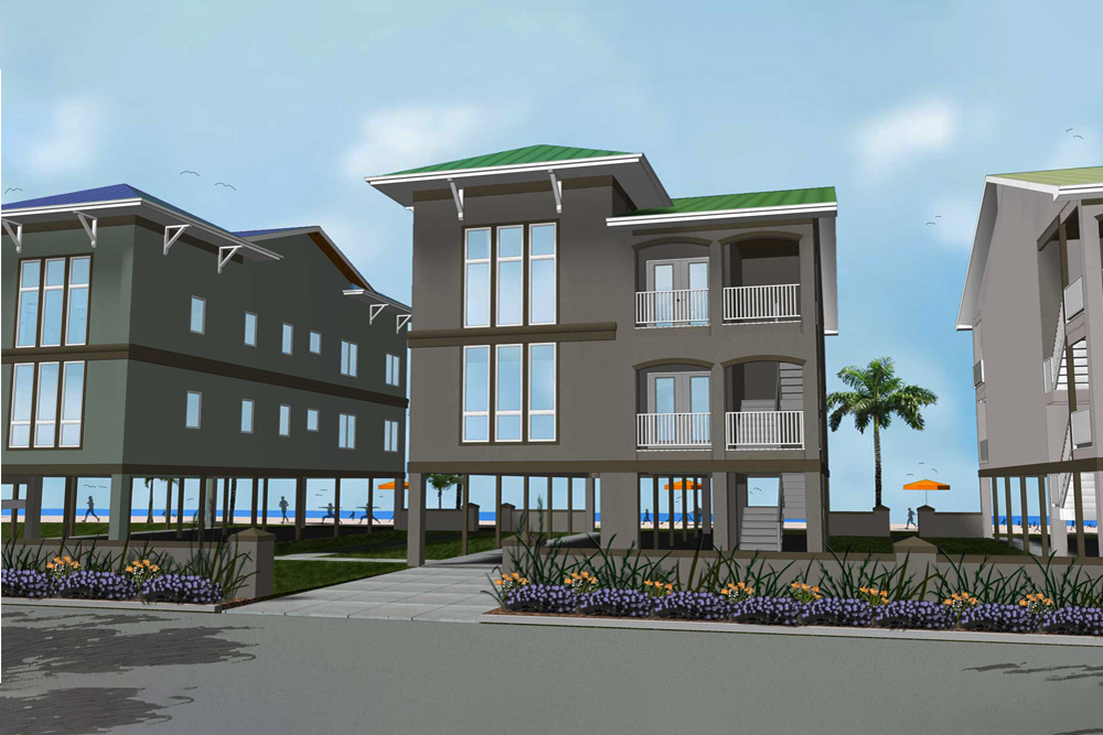 Front elevation of Coastal home (ThePlanCollection: House Plan #100-1286)