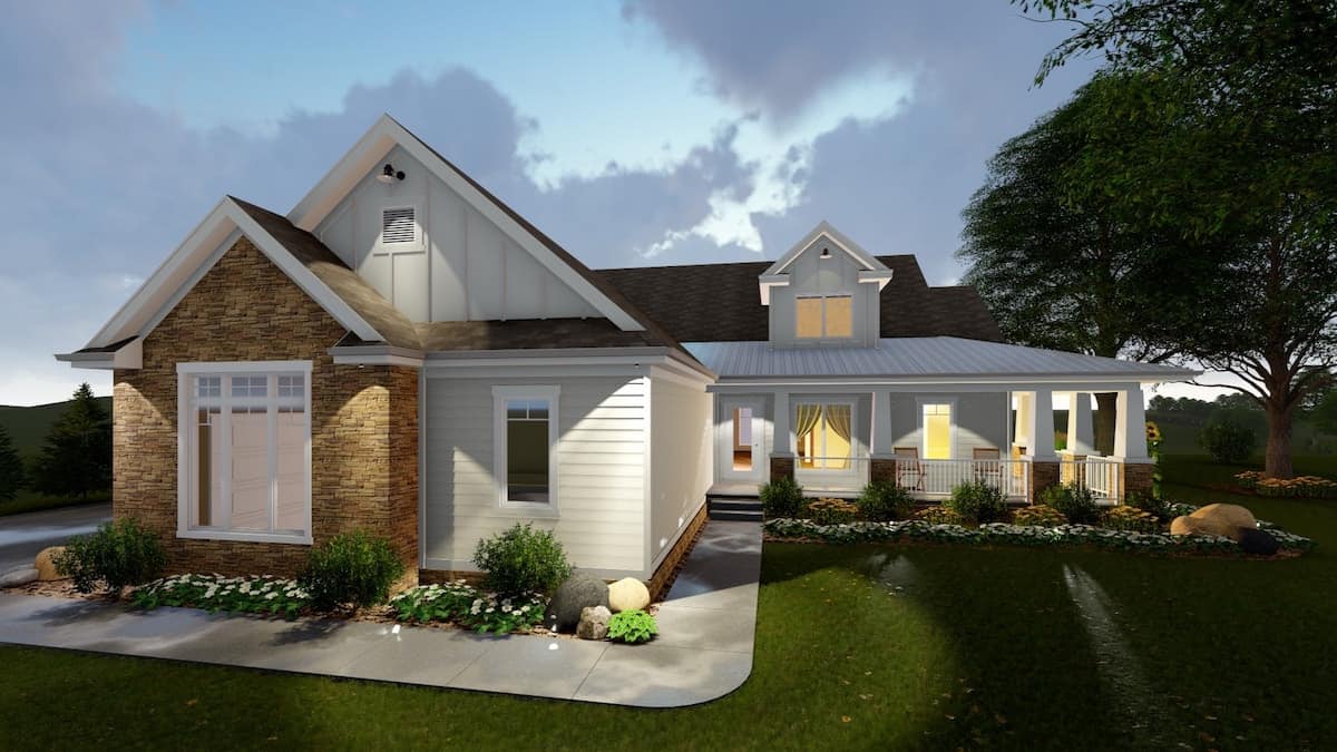 Front View of this 3-Bedroom, 2135 Sq Ft Plan - 100-1299