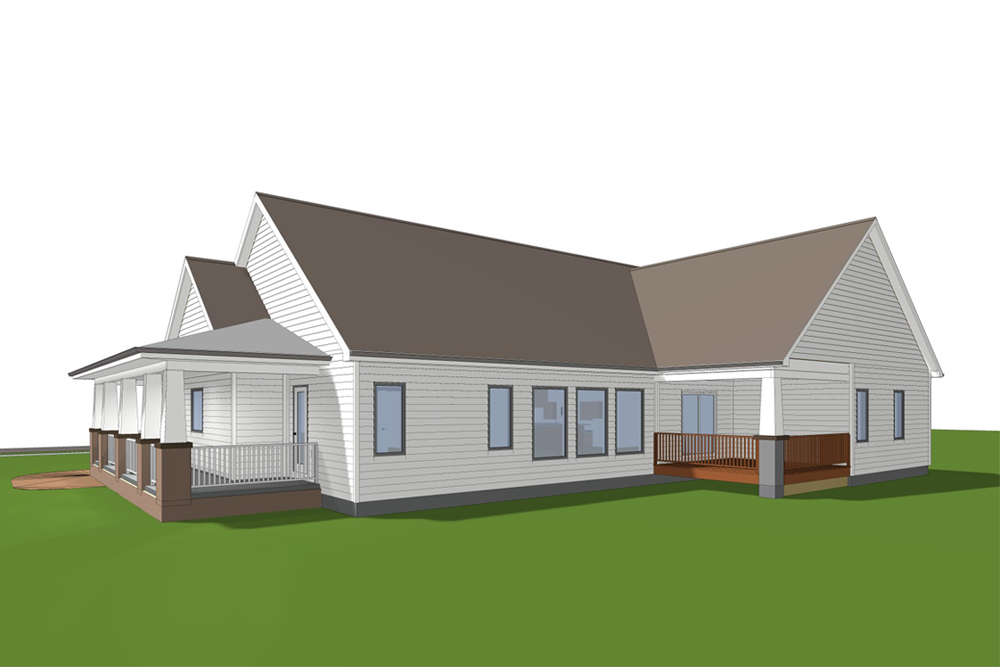 Home Plan Right Elevation of this 3-Bedroom,2135 Sq Ft Plan -100-1299