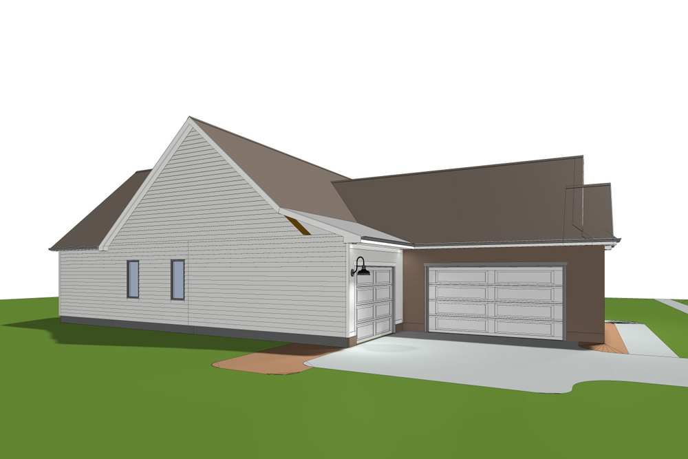 Home Plan Left Elevation of this 3-Bedroom,2135 Sq Ft Plan -100-1299