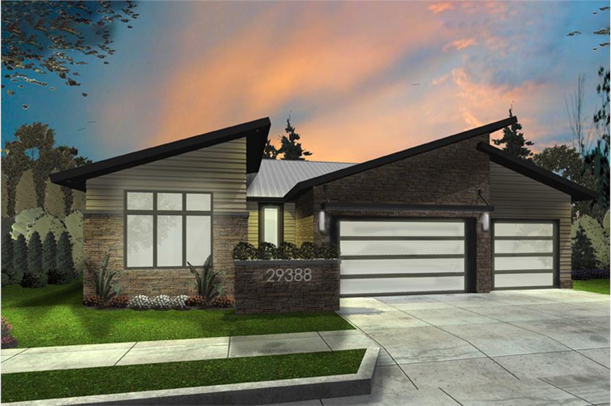 3-Bedroom, 2011 Sq Ft Modern House - Plan #100-1303 - Front Exterior
