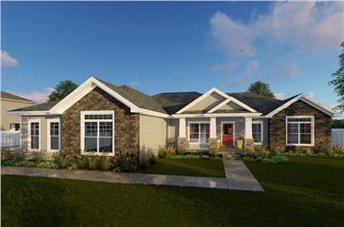 3-Bedroom, 2257 Sq Ft Traditional Home Plan - 100-1305 - Main Exterior