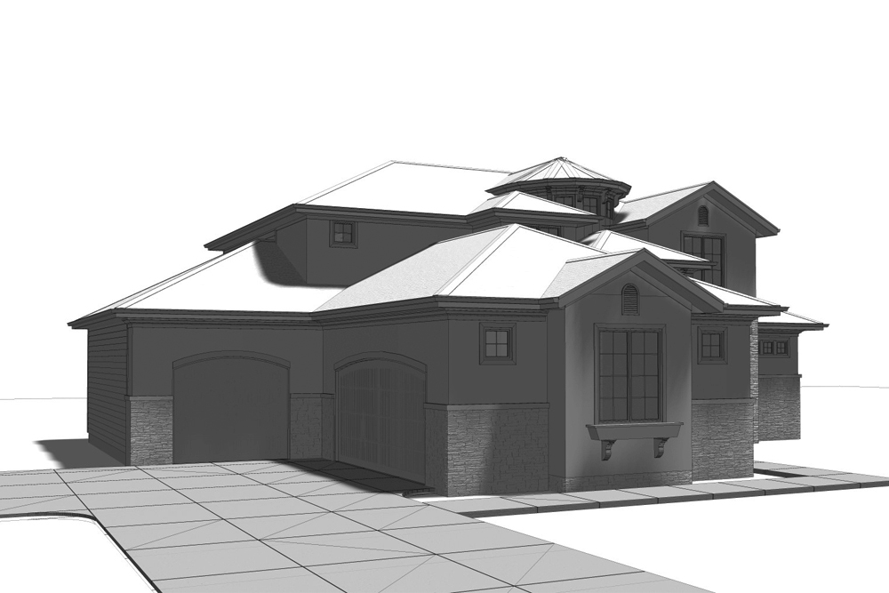 Front View of this 4-Bedroom, 2667 Sq Ft Plan - 100-1309