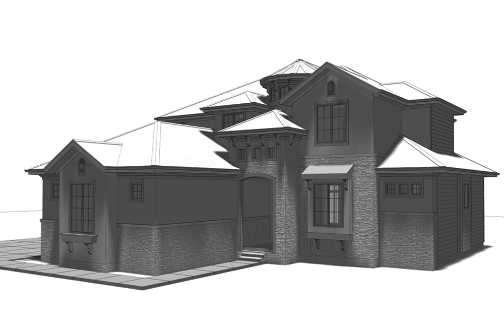 Front View of this 4-Bedroom, 2667 Sq Ft Plan - 100-1309