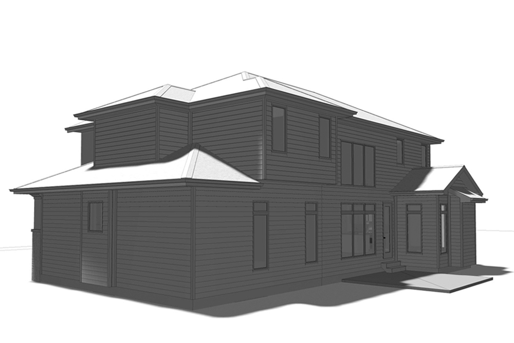 Rear View of this 4-Bedroom, 2667 Sq Ft Plan - 100-1309