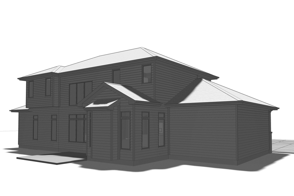 Rear View of this 4-Bedroom, 2667 Sq Ft Plan - 100-1309