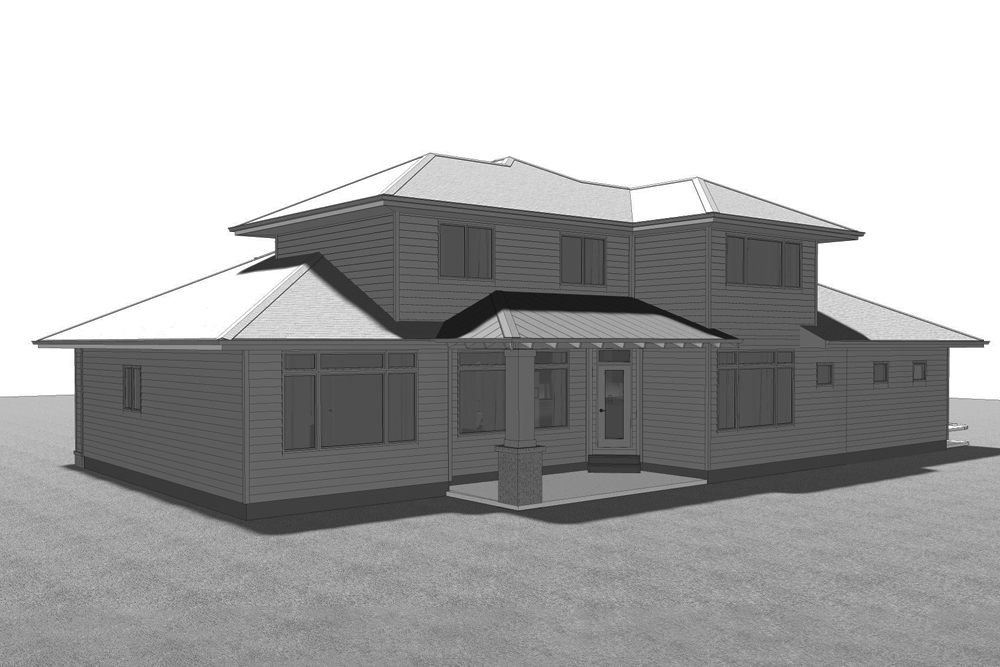 Rear View of this 4-Bedroom, 2526 Sq Ft Plan - 100-1310