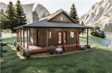 1-Bedroom, 576 Sq Ft Lake House Plan - 100-1315 - Front Exterior