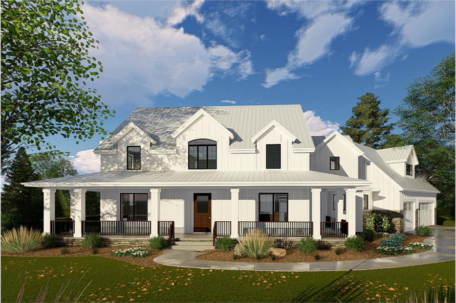  Farmhouse  Home  Plan  4  Bedrms 3 5 Baths 3467 Sq Ft 