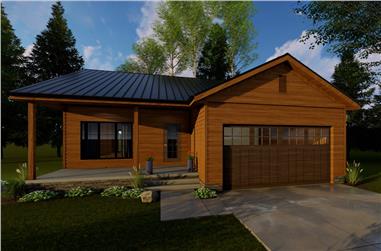1-Bedroom, 831 Sq Ft Traditional Home Plan - 100-1342 - Main Exterior