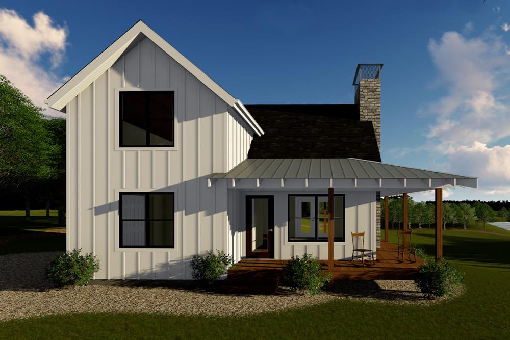 Front elevation of Farmhouse home (ThePlanCollection: House Plan #100-1344)