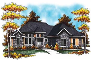 4-Bedroom, 3605 Sq Ft Country Home Plan - 101-1010 - Main Exterior