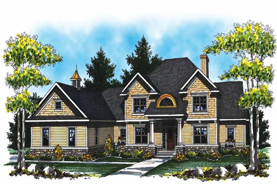 4-Bedroom, 3945 Sq Ft Country Home Plan - 101-1012 - Main Exterior