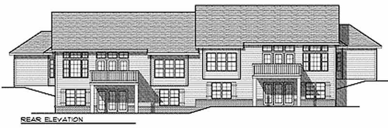 Home Plan Rear Elevation of this 3-Bedroom,4578 Sq Ft Plan -101-1015