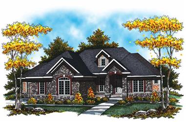 3-Bedroom, 2764 Sq Ft Country House Plan - 101-1027 - Front Exterior