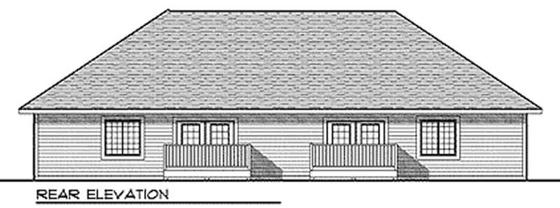 Home Plan Rear Elevation of this 2-Bedroom,2504 Sq Ft Plan -101-1030