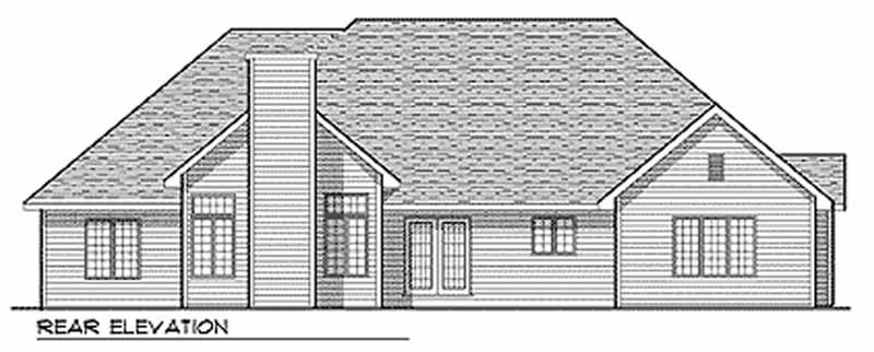 Home Plan Rear Elevation of this 3-Bedroom,2380 Sq Ft Plan -101-1034