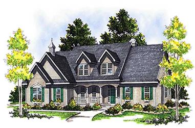 3-Bedroom, 2513 Sq Ft Colonial House Plan - 101-1037 - Front Exterior