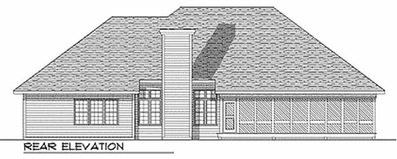 Home Plan Rear Elevation of this 3-Bedroom,2153 Sq Ft Plan -101-1050