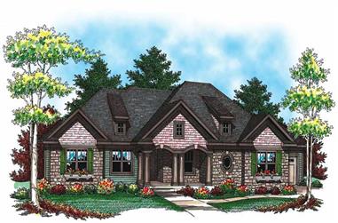 3-Bedroom, 2117 Sq Ft Ranch House Plan - 101-1063 - Front Exterior