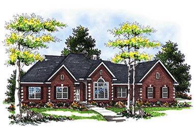 3-Bedroom, 2790 Sq Ft Colonial Home Plan - 101-1067 - Main Exterior