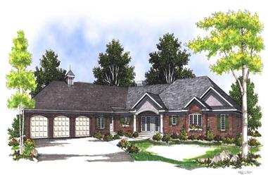 3-Bedroom, 4464 Sq Ft Ranch House Plan - 101-1082 - Front Exterior