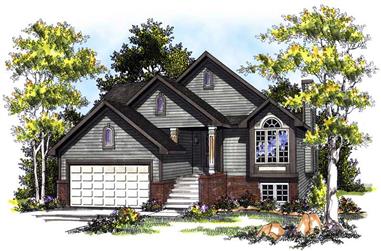 3-Bedroom, 1599 Sq Ft Small House Plans - 101-1084 - Front Exterior