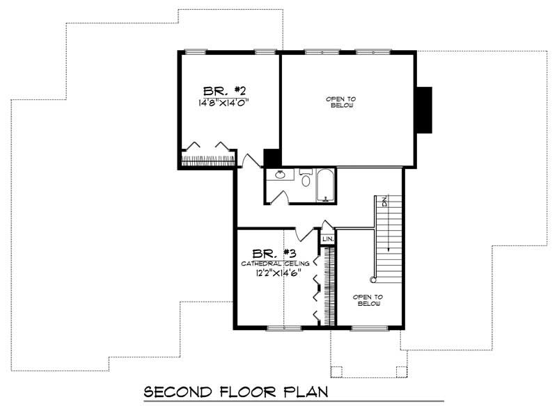 Floor Plan First Story of Southern Plan #101-1088