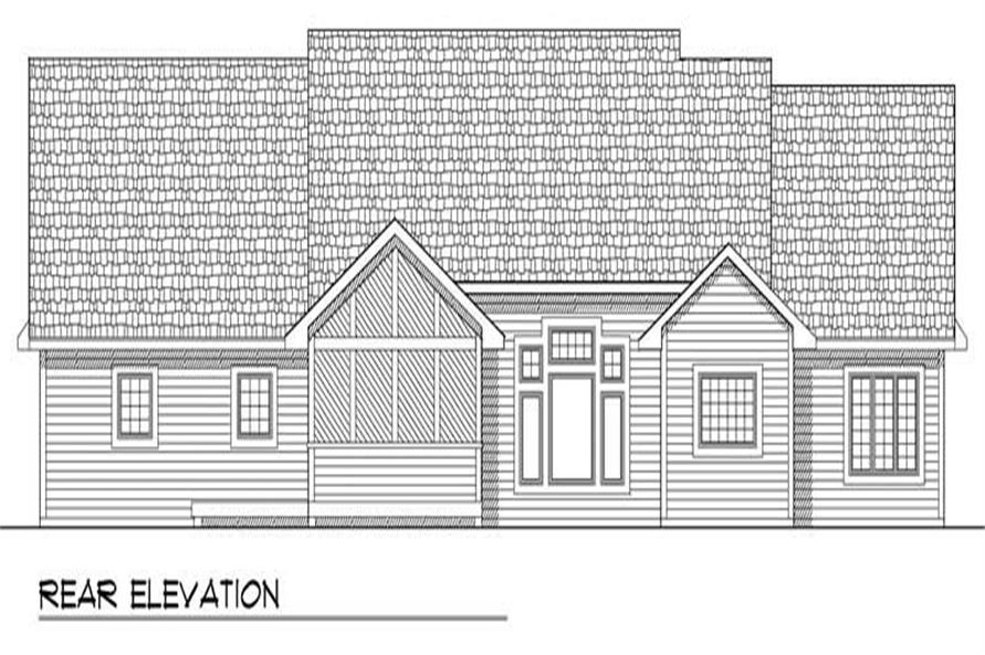 Home Plan Rear Elevation of this 3-Bedroom,2224 Sq Ft Plan -101-1113