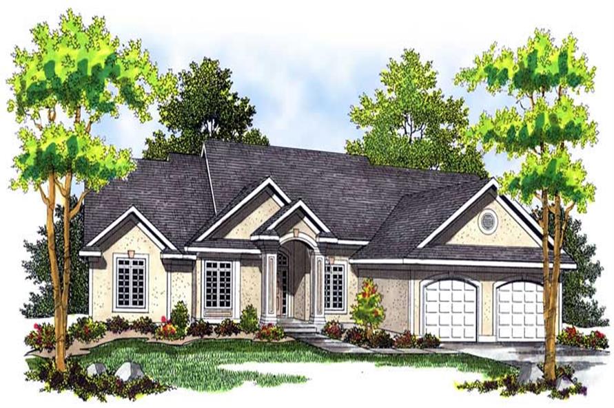 3-Bedroom, 2224 Sq Ft Ranch House Plan - 101-1113 - Front Exterior