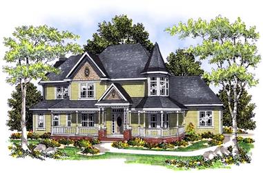 4-Bedroom, 3321 Sq Ft Country Home Plan - 101-1116 - Main Exterior