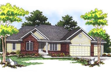 2-Bedroom, 1710 Sq Ft Ranch House Plan - 101-1130 - Front Exterior