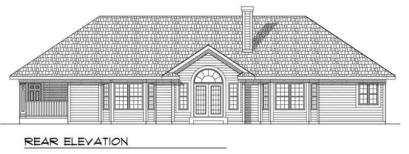 Home Plan Rear Elevation of this 3-Bedroom,2293 Sq Ft Plan -101-1133