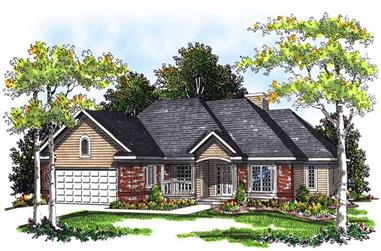 3-Bedroom, 1919 Sq Ft Country Home Plan - 101-1144 - Main Exterior