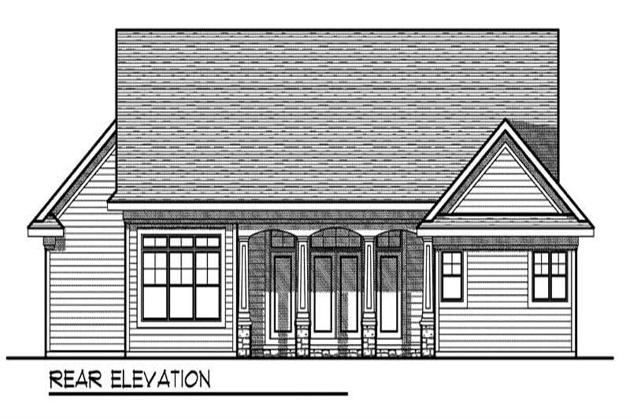 Home Plan Rear Elevation of this 3-Bedroom,2316 Sq Ft Plan -101-1158