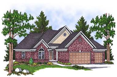 4-Bedroom, 3025 Sq Ft Ranch House Plan - 101-1159 - Front Exterior
