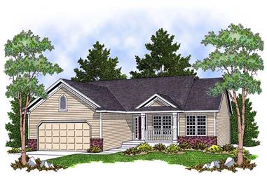 4-Bedroom, 2129 Sq Ft Ranch House Plan - 101-1163 - Front Exterior